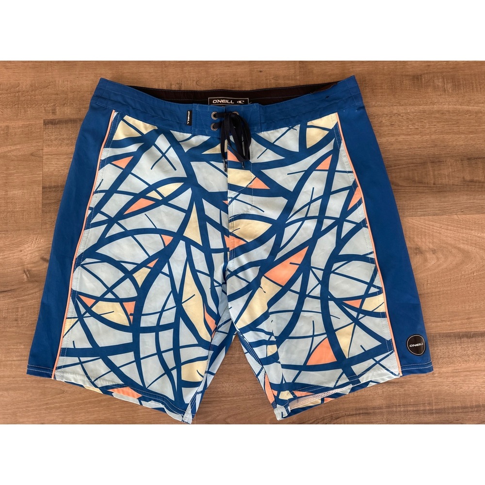 NEW ONeill Hyperfreak Mens Board Shorts Sz 32 Abstract Print 19 Inch